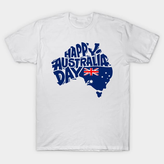 happy Australia day T-Shirt by Mako Design 